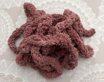 Dark Pink Large Chenille Trim (LC-95) by Vintage NeedleArts ~ hand dyed 2 continuous yards