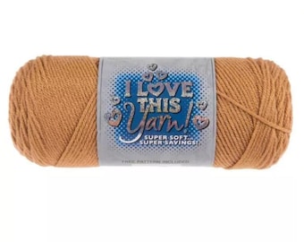 I Love This Yarn! (Latte) ~ super soft machine washable 100% acrylic