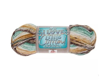 I Love This Cotton! Print Yarn (Emerald Pine) ~ soft machine washable 100% cotton