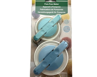 Clover Pom-Pom Maker ~ Tool for making 2-1/2" and 3-3/8" pom poms