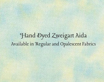 Buttercup & Blue Aida (Z-BDA-5-88-PT) Hand Dyed Zweigart Cross Stitch Fabric
