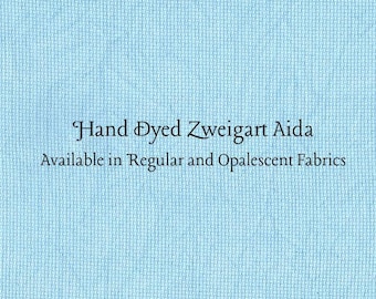 Caribbean Blue Aida (Z-DDA-16) Hand Dyed Zweigart Cross Stitch Fabric