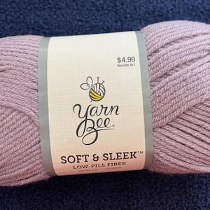 Yarn Bee Soft & Sleek Yarn (Purple Haze) ~ super soft machine washable 100% low pill acrylic