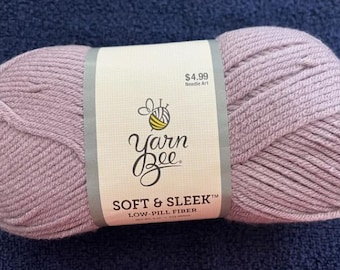 Yarn Bee Soft & Sleek Yarn (Purple Haze) ~ super soft machine washable 100% low pill acrylic