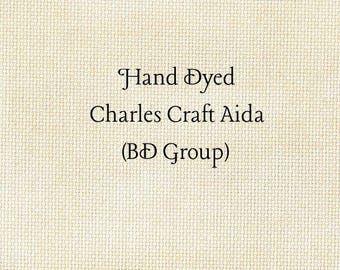 Almond Aida (CC-BDA-11) ~ Hand Dyed Charles Craft Cross Stitch Fabric