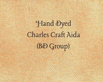 Tangerine Aida (CC-BDA-53) ~ Hand Dyed Charles Craft Cross Stitch Fabric