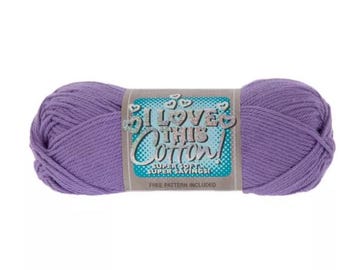 I Love This Cotton! Yarn (Amethyst) ~ soft machine washable 100% cotton yarn amigurumi crochet knitting