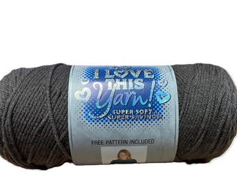 DISCONTINUED COLOR I Love This Yarn! (Graphite) ~ super soft machine washable 100% acrylic