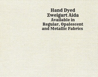 Almond Aida (Z-DDA-11) Hand Dyed Zweigart Cross Stitch Fabric from Vintage NeedleArts ~ available in regular, opalescent and metallic Aida