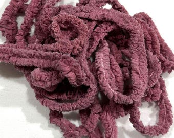 Dark Pink Petite Chenille Trim (PC-95) by Vintage NeedleArts ~ hand dyed 2 continuous yards