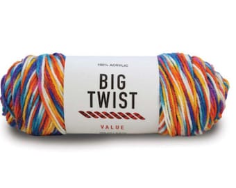 Big Twist Ombre Value Yarn (Arcade Party) ~ 100% worsted acrylic super soft machine washable super soft