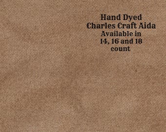 Gingerbread Aida (CC-BDA-99) ~ Hand Dyed DMC/Charles Craft Cross Stitch Fabric from Vintage NeedleArts