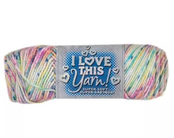 I Love This Yarn Print (Blossomopolis) ~ super soft machine washable 100% acrylic