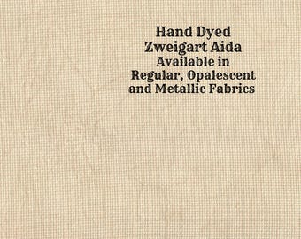 Rodeo Aida (Z-DDA-81) Hand Dyed Zweigart Cross Stitch Fabric from Vintage NeedleArts ~ available in regular, opalescent and metallic Aida