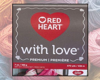 Red Heart Yarn With Love - Choose color from drop down menu
