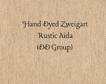 Sweet Potato Rustic Aida (OR-DDA-20) ~ Hand Dyed Zweigart Oatmeal Rustico Cross Stitch Fabric