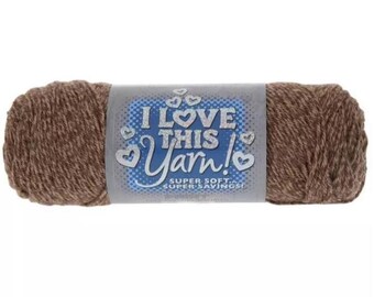 I Love This Yarn Print (Desert Dust) ~ super soft machine washable 100% acrylic