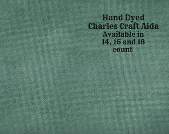 Rainforest Aida (CC-BDA-115) ~ Hand Dyed DMC/Charles Craft Cross Stitch Fabric from Vintage NeedleArts