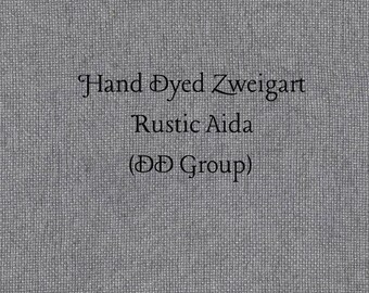 Pewter Rustic Aida (OR-DDA-120) ~ Hand Dyed Zweigart Oatmeal Rustico Cross Stitch Fabric