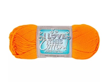 I Love This Cotton! Yarn (Glowing) ~ soft machine washable 100% cotton