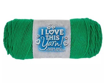 I Love This Yarn! (Jelly Bean) ~ super soft machine washable 100% acrylic
