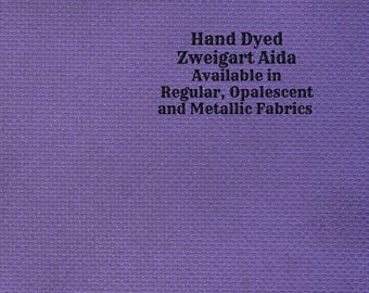 Purple Passion Aida (Z-BDA-29) Hand Dyed Zweigart Cross Stitch Fabric from Vintage NeedleArts ~ available in regular, opalescent & metallic
