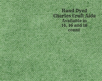 Rosemary Aida (CC-BDA-74) ~ Hand Dyed DMC/Charles Craft Cross Stitch Fabric from Vintage NeedleArts