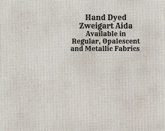 Stone Aida (Z-BDA-36) Hand Dyed Zweigart Cross Stitch Fabric from Vintage NeedleArts ~ available in regular, opalescent and metallic Aida