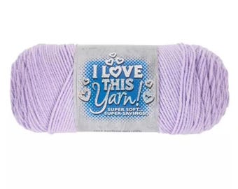 I Love This Yarn! (Orchid) ~ super soft machine washable 100% acrylic