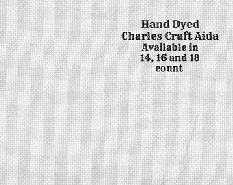 Timeless Gray Aida (CC-DDA-1) ~ Hand Dyed DMC/Charles Craft Cross Stitch Fabric from Vintage NeedleArts