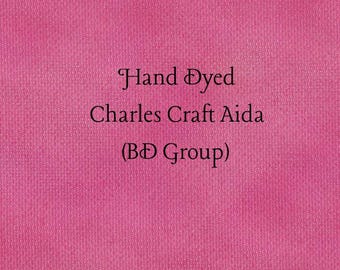 Raspberry Smash Aida (CC-BDA-107) ~ Hand Dyed Charles Craft Cross Stitch Fabric