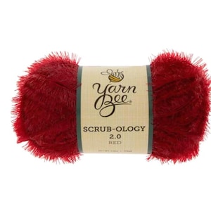 Yarn Bee Scrub-ology 2.0 Yarn (Red) ~ perfect for creating dish scrubbers/scrubbies of various shapes and sizes.
