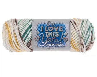 I Love This Yarn Print (Emerald Pine) ~ super soft machine washable 100% acrylic