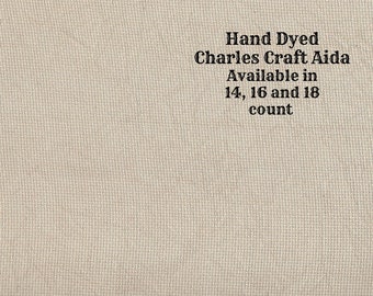 Walnut Aida (CC-DDA-18) ~ Hand Dyed DMC/Charles Craft Cross Stitch Fabric from Vintage NeedleArts