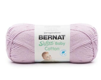 Bernat Softee Baby Cotton Yarn (Soft Plum) ~ super soft machine washable cotton/acrylic blend Baby blanket clothes Yarnspirations