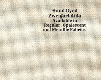 Cafe au Lait Aida (Z-BDA-22) Hand Dyed Zweigart Cross Stitch Fabric from Vintage NeedleArts ~ available in regular, opalescent and metallic