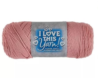 I Love This Yarn! (Rosy Cheeks) ~ super soft machine washable 100% acrylic