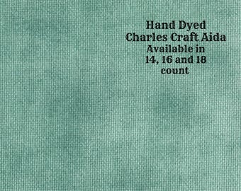 Spruce Aida (CC-BDA-63) ~ Hand Dyed DMC/Charles Craft Cross Stitch Fabric from Vintage NeedleArts
