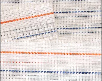 14 count Zweigart Waste Canvas ~ cross stitch fabric pre-cut pieces that are 12x18 inches this count does have the blue grid lines on white