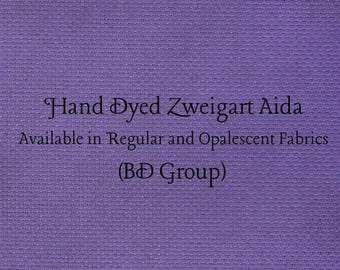 Purple Passion Aida (Z-BDA-29) Hand Dyed Zweigart Cross Stitch Fabric
