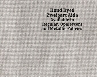 Granite Gray Aida (Z-BDA-49) Hand Dyed Zweigart Cross Stitch Fabric from Vintage NeedleArts ~ available in regular, opalescent & metallic