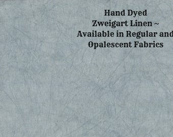 Nantucket Green Linen (LN-64) ~ Hand Dyed Zweigart Cross Stitch Fabric from Vintage NeedleArts - available in regular and opalescent linen
