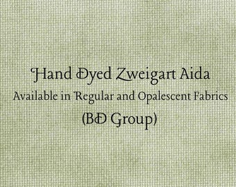 Moss Aida (Z-BDA-35) Hand Dyed Zweigart Cross Stitch Fabric