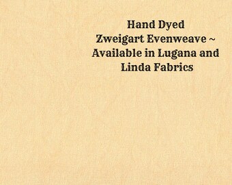 Tangerine Evenweave (LG/LND-53) Hand Dyed Zweigart Cross Stitch Fabric from Vintage NeedleArts ~ available in Lugana and Linda fabrics