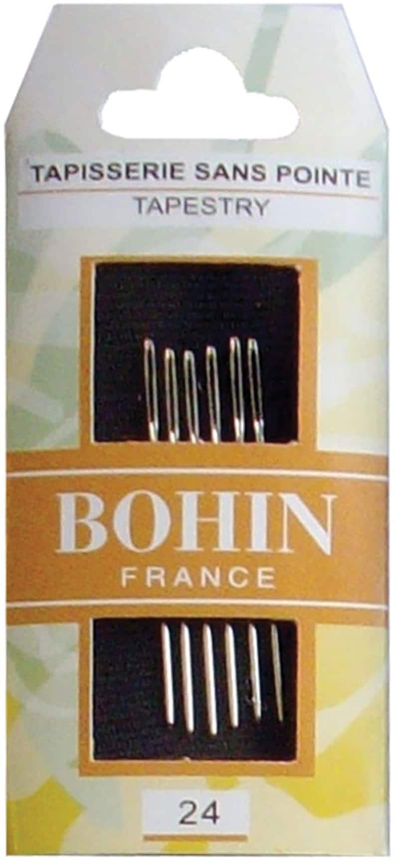 Bohin Tapestry Needles Sizes 18/20/22/24/26/28 Pack of 6 blunt point imported from France embroidery cross stitch needlepoint needlework image 1