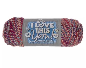 I Love This Yarn Print (Orange Zest) ~ super soft machine washable 100% acrylic