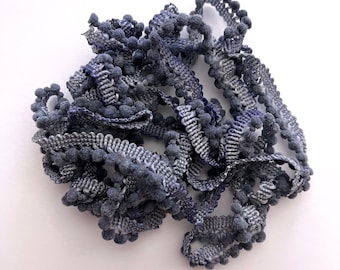 NEW COLOR! Twilight Mini Pom Pom Trim (MPP-118) by Vintage NeedleArts ~ hand-dyed 2 continuous yards