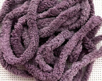 Mulberry Petite Chenille Trim (PC-80) by Vintage NeedleArts ~ hand dyed 2 continuous yards