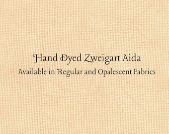 Tangerine Aida (Z-DDA-53) Hand Dyed Zweigart Cross Stitch Fabric