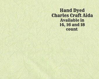 Sweet Grass Aida (CC-DDA-12) ~ Hand Dyed DMC/Charles Craft Cross Stitch Fabric from Vintage NeedleArts